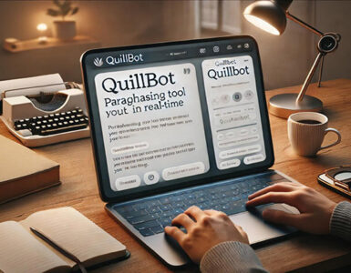 Une image représentant l'utilisation de QuillBot pour une rédaction efficace et professionnelle